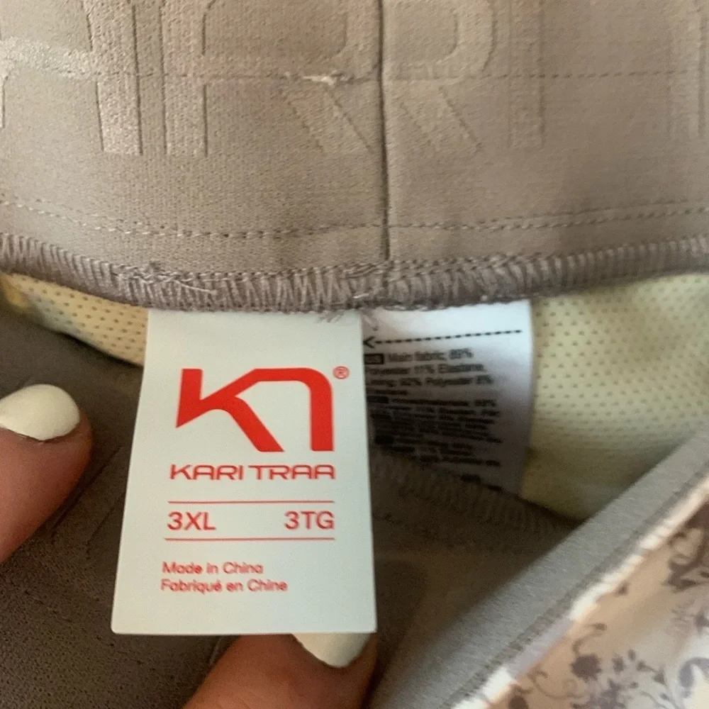 NWT Kari Traa Ruth Outdoor Skirt | Plus Size 3X | Bjerk White